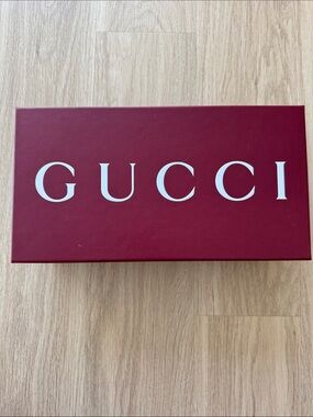 Gucci Wine Red Shoe Box with White Logo